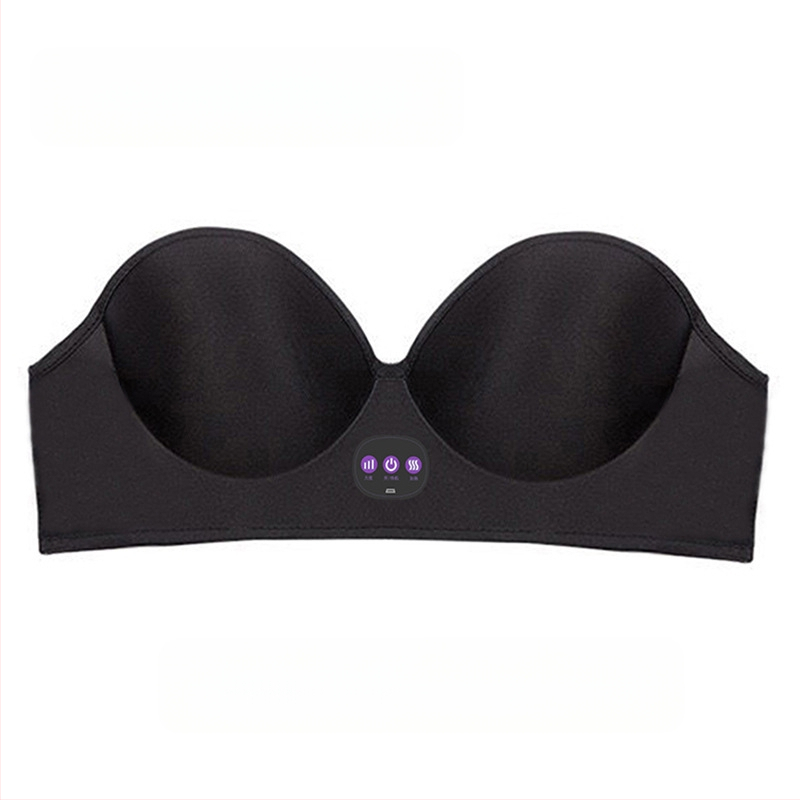 Youyueya Sutien cu masaj pentru bust, încărcare wireless, masaj electric cu fizioterapie infraroșu, temporizator și control prin cablu, USB/Baterie, 2022