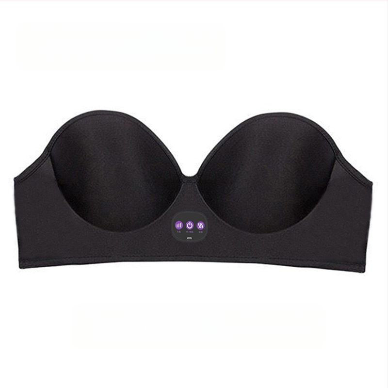 Youyueya Sutien cu masaj pentru bust, încărcare wireless, masaj electric cu fizioterapie infraroșu, temporizator și control prin cablu, USB/Baterie, 2022