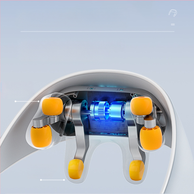 Bei Li – Șal de masaj pentru umeri și gât, cu 6 capete, terapie infraroșie, temporizator, model BL-JSS-317
