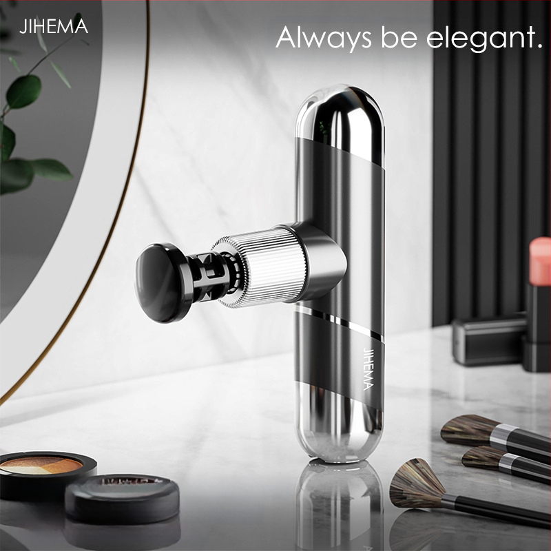 Masaj cu percuție compact, motor cu peri, 4 capete, 5+ viteze, baterie încorporată 2000-4000 mAh (1-3 ore)