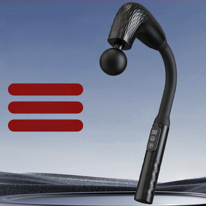 Kézi fascia masszírozó 4 fejjel, kefés motor, 5+ fokozat, beépített 1200–2000 mAh akkumulátor, alacsony zaj 36–45 dB