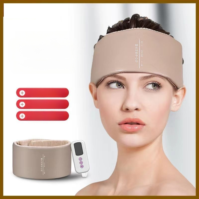 Jacqui Bandă de masaj pentru cap 678 USB, Control prin buton, 4 viteze, Compresie caldă