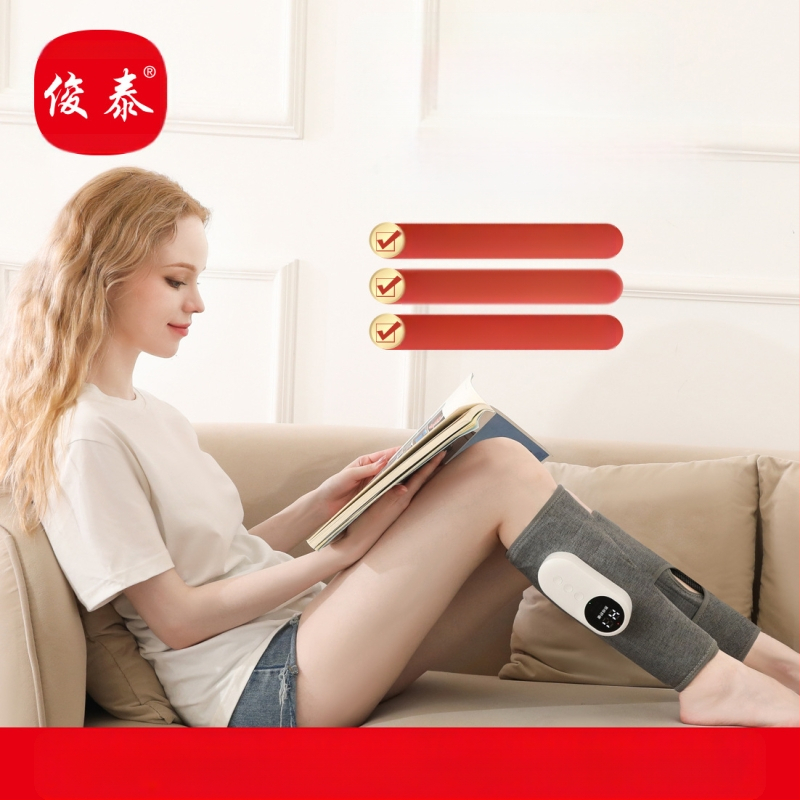 Pusiau prilipęs kojų masažuoklis su oro pagalvėmis ir karštoji kompresija, USB įkrovimas, laikmatis, mygtukų valdymas