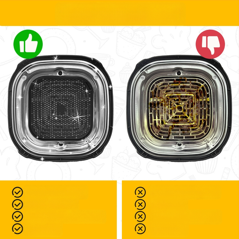 Air Fryer priedas: silikoninė alyvos skydelė su dviejų zonų purslių apsauga Ninja FN101 – medžiaga silikonas, šiuolaikiškas paprastas stilius, paleistas 2025.3