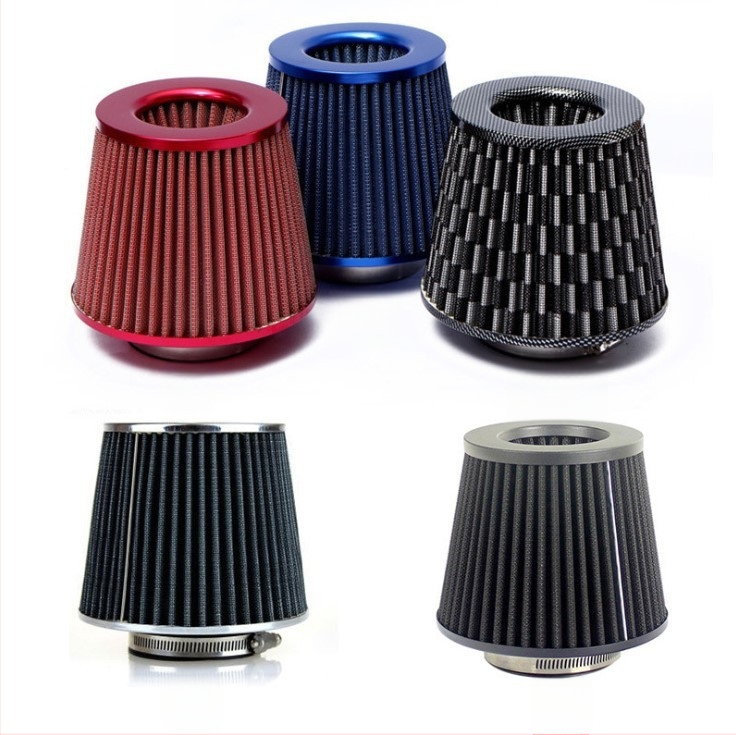 Automobiļu gaisa filtrs Mushroom Head, zīmols ryanstar racing, iekšējais diametrs 12 mm, ieplūdes caurules diametrs 76 mm, universālais modelis