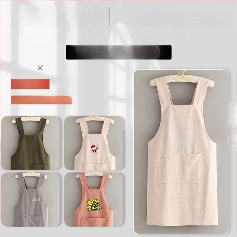 Hao Jin koreai stílusú ujjakkal ellátott kötény, poliészter-pamut anyag, szennyeződésálló