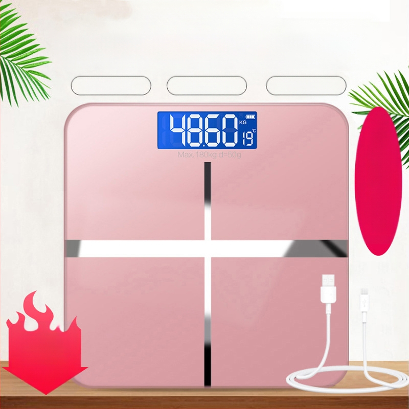 SUZI Svorio matuoklis namų naudojimui, maksimali apkrova 180 kg, maitinamas USB įkrovimu arba AA baterijomis