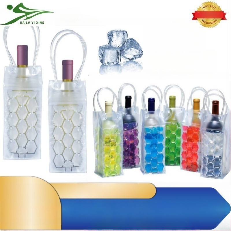 Nešiojama sulankstoma šaldymo kišenė vyno butelei su gelio užpildymu ir kuekandilise dizainu; pritaikomas dvigubo sluoksnio storis