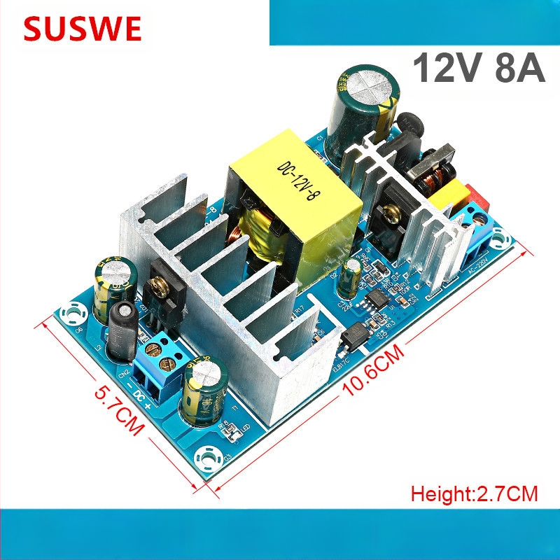 SUSWE Perjungimo maitinimo plokštė sėdynės pagalvėlės šildymui, įmontuotas modulis, išvestis 24V/12V, efektyvumas 88%, svoris 202 g, apsauga lygiu II