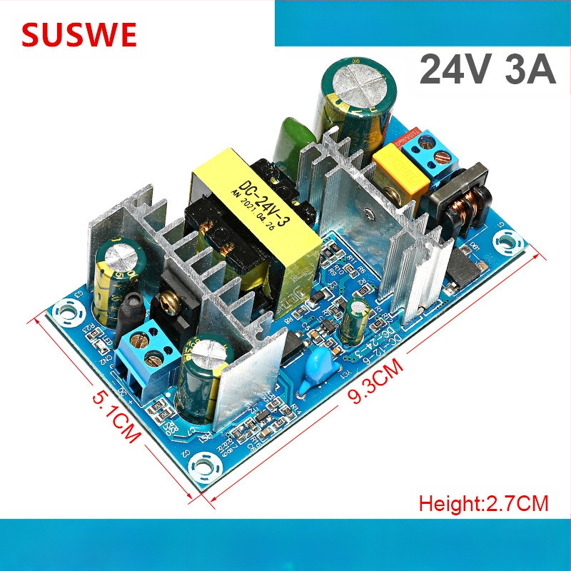 SUSWE Perjungimo maitinimo plokštė sėdynės pagalvėlės šildymui, įmontuotas modulis, išvestis 24V/12V, efektyvumas 88%, svoris 202 g, apsauga lygiu II