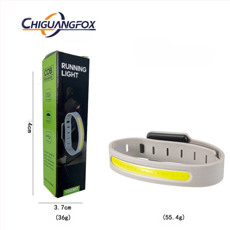 Išorinis mini COB rankų apšvietimas naktiniam bėgimui su Type-C įkrovimu, trys ryškumo lygiai, prakaitui atsparus