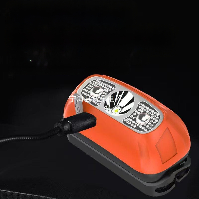 LED челна лампа за глава, 5W, ABS корпус, 800 mAh батерия, презареждаща, ръчно задвижване, обхват до 500 m