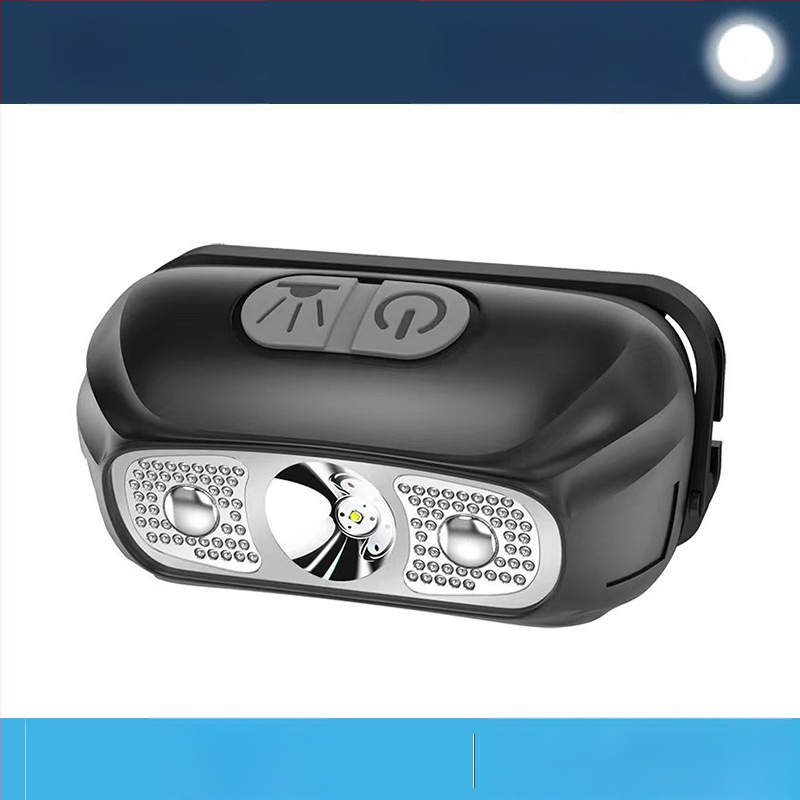 LED челна лампа за глава, 5W, ABS корпус, 800 mAh батерия, презареждаща, ръчно задвижване, обхват до 500 m