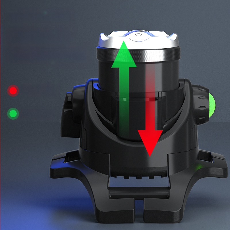 Κεφαλικός LED φακός T6 με ζουμ ρυθμιζόμενο, USB επαναφορτιζόμενος, ισχύς 10W и μπαταρία 1200mAh, περιστροφή 360°, εμβέλεια 100–200m