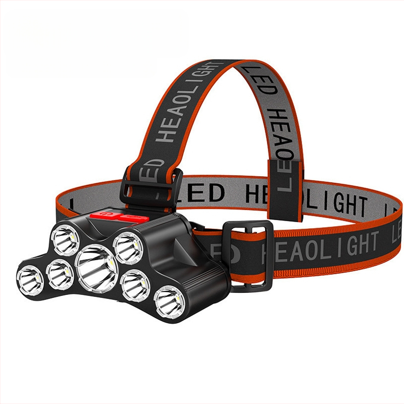 5 LED galinė žibintuvėlis, įkraunamas, 10W, atsparus vandeniui, diapazonas 100–200 m