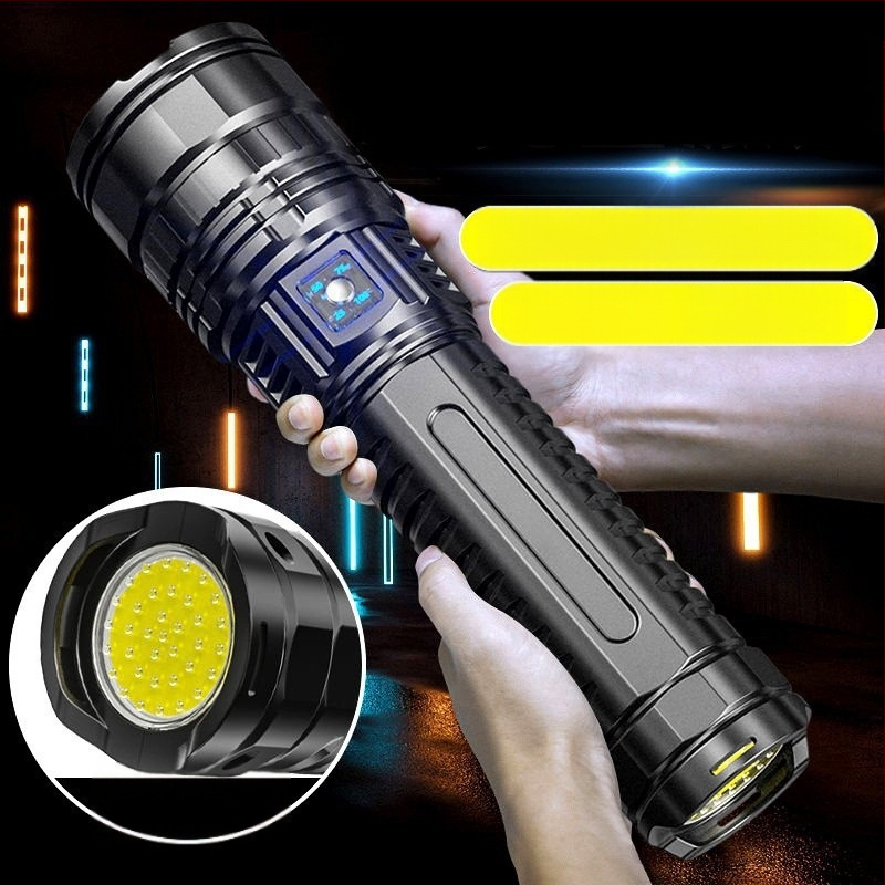 Rankinis LED lazerinis žibintas, 30W, 1000 lm, 500 m spindulys, 5400 mAh baterija, aliuminio lydinio korpusas