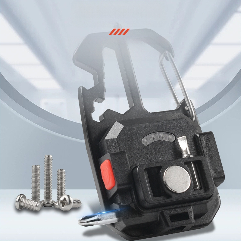 Išorinis nešiojamas raktų pakabuko žibintas, daugiafunkcinis avarinis apšvietimas ir darboji šviesa, COB LED, 3W, įkraunamas, aliuminio+ABS korpusas, 400 mA akumuliatorius, veikimo diapazonas 100–200 m