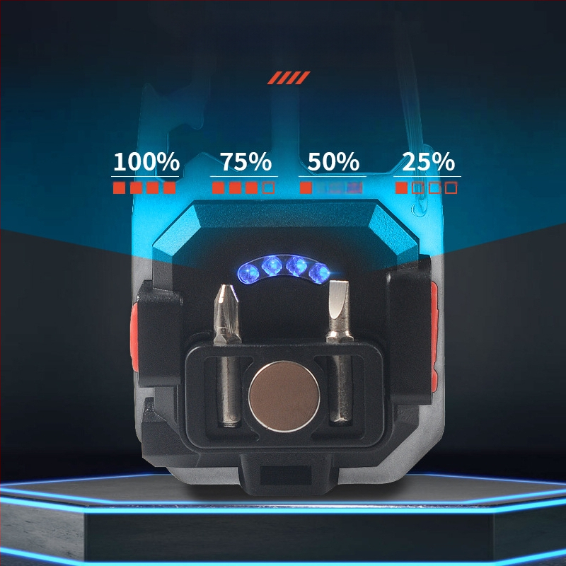 Išorinis nešiojamas raktų pakabuko žibintas, daugiafunkcinis avarinis apšvietimas ir darboji šviesa, COB LED, 3W, įkraunamas, aliuminio+ABS korpusas, 400 mA akumuliatorius, veikimo diapazonas 100–200 m