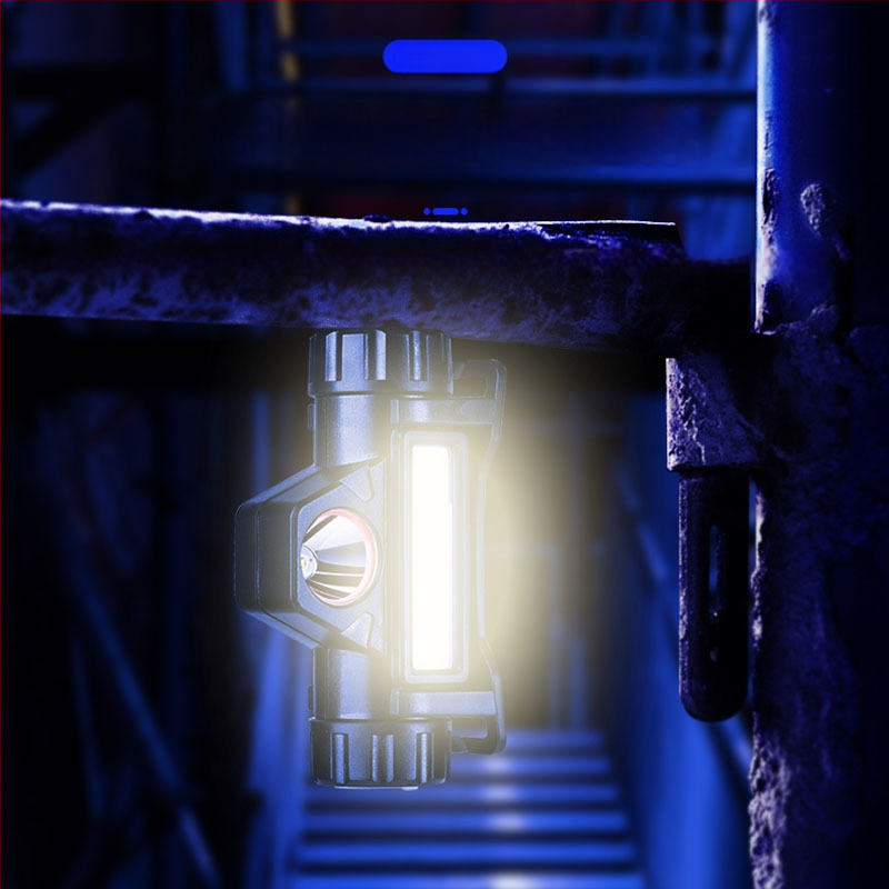 Čelna svjetiljka s magnetskim COB dvostrukim izvorom svjetla, punjiva, 10W, 1200 mAh, domet 100–200 m