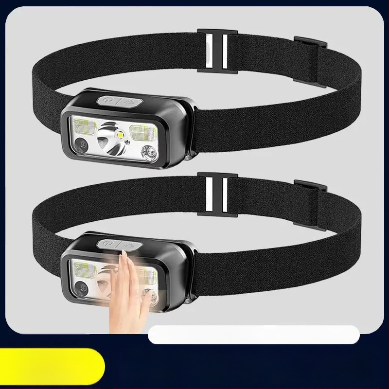 Įkraunama LED galvos žibintas lauko naudojimui su gestų jutikliu, 15 m spindulys, 4,5 h veikimo laikas, modelis YD-2326