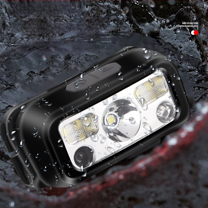 Įkraunama LED galvos žibintas lauko naudojimui su gestų jutikliu, 15 m spindulys, 4,5 h veikimo laikas, modelis YD-2326