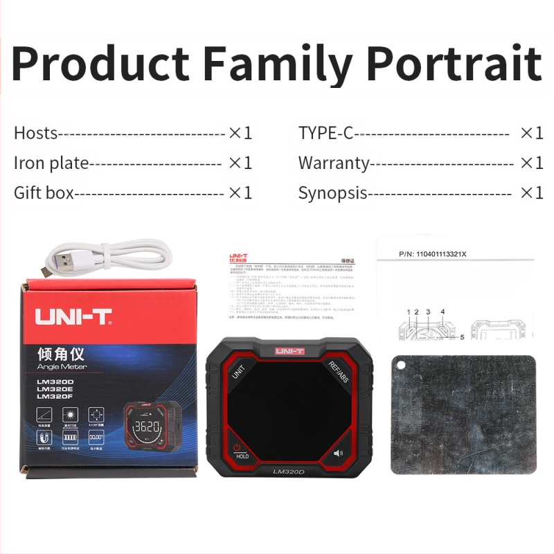 Uni-T LM320D/E/F Digitalni inklinometar s magnetnim nivelom za horizontalni kut