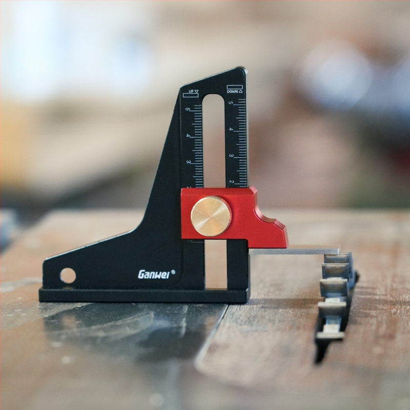 Ganwei visinomjer s mjerenjem dubine za drvnu obradu — Model MG0-000-0089, podešavanje stola za pilu, podešavanje stroja za završnu obradu
