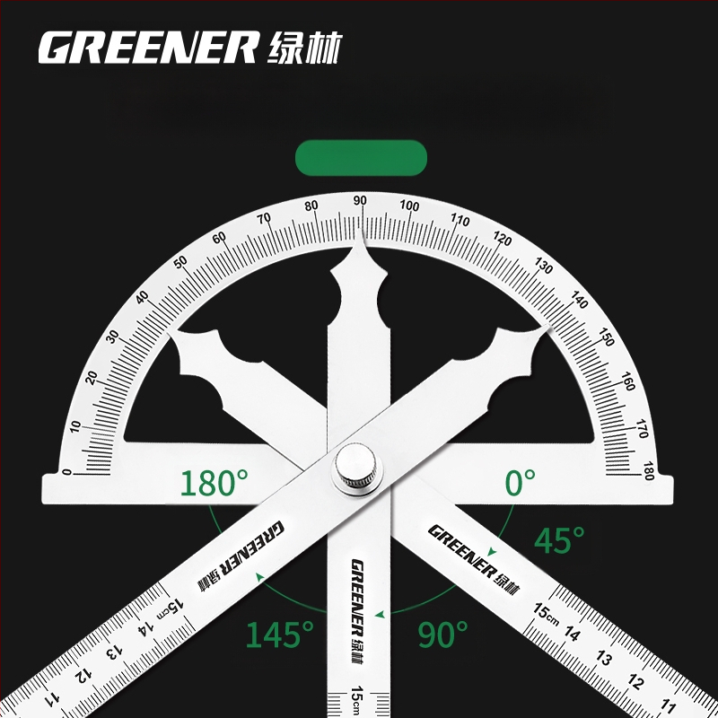 Неръждаема стомана – Регулируема ъгломерна линейка за дърводелство, висока прецизност