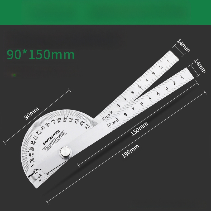 Неръждаема стомана – Регулируема ъгломерна линейка за дърводелство, висока прецизност
