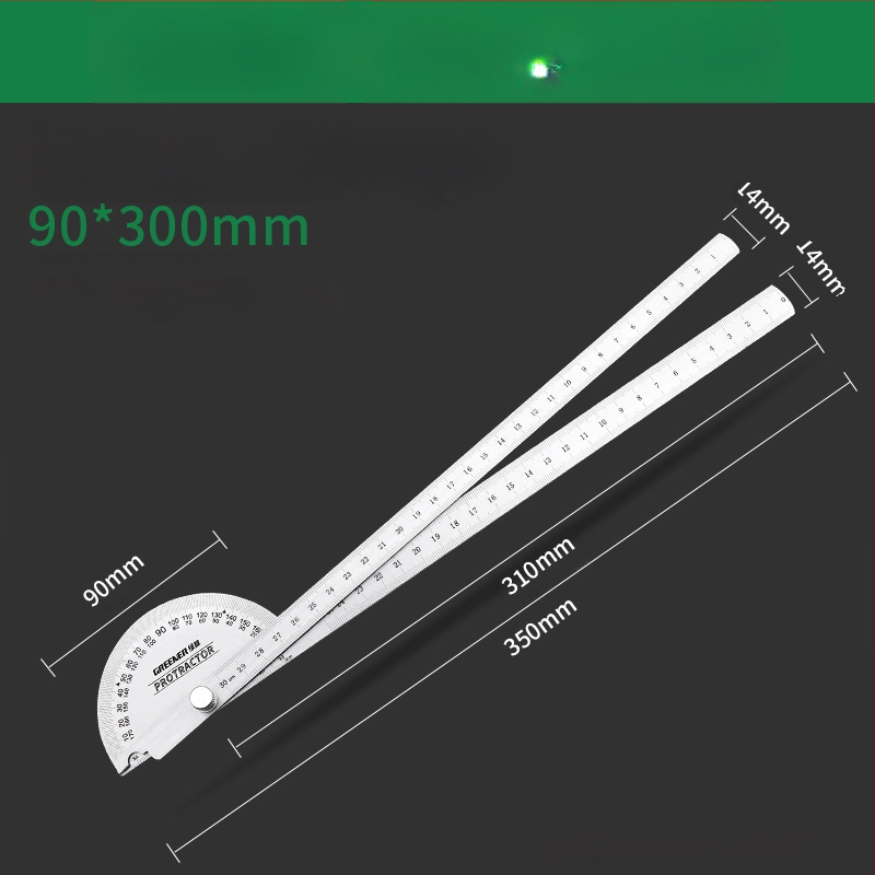 Неръждаема стомана – Регулируема ъгломерна линейка за дърводелство, висока прецизност