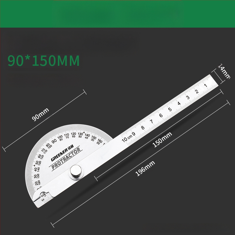 Неръждаема стомана – Регулируема ъгломерна линейка за дърводелство, висока прецизност