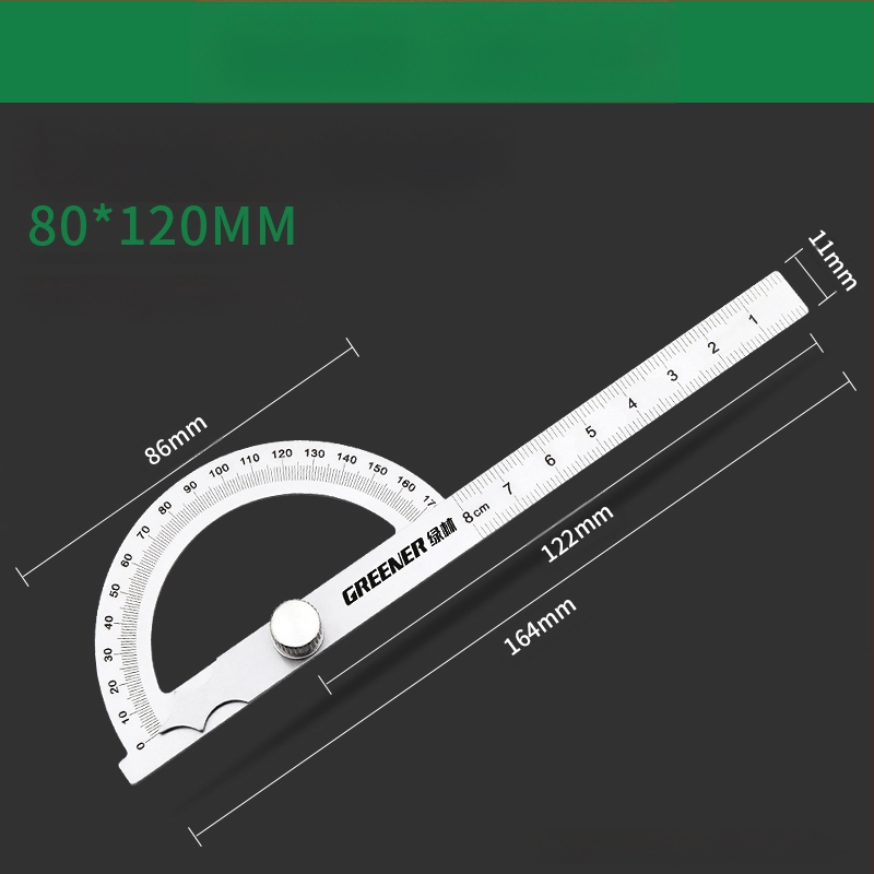 Неръждаема стомана – Регулируема ъгломерна линейка за дърводелство, висока прецизност