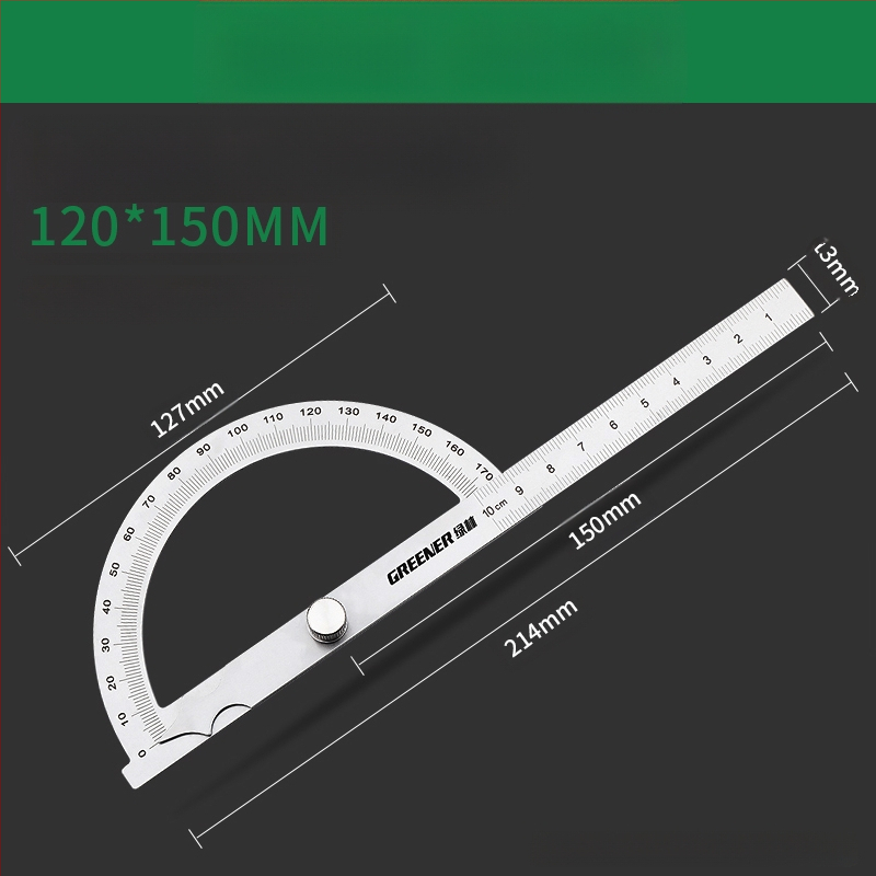 Неръждаема стомана – Регулируема ъгломерна линейка за дърводелство, висока прецизност