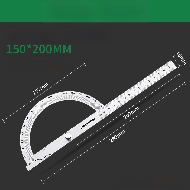 Неръждаема стомана – Регулируема ъгломерна линейка за дърводелство, висока прецизност