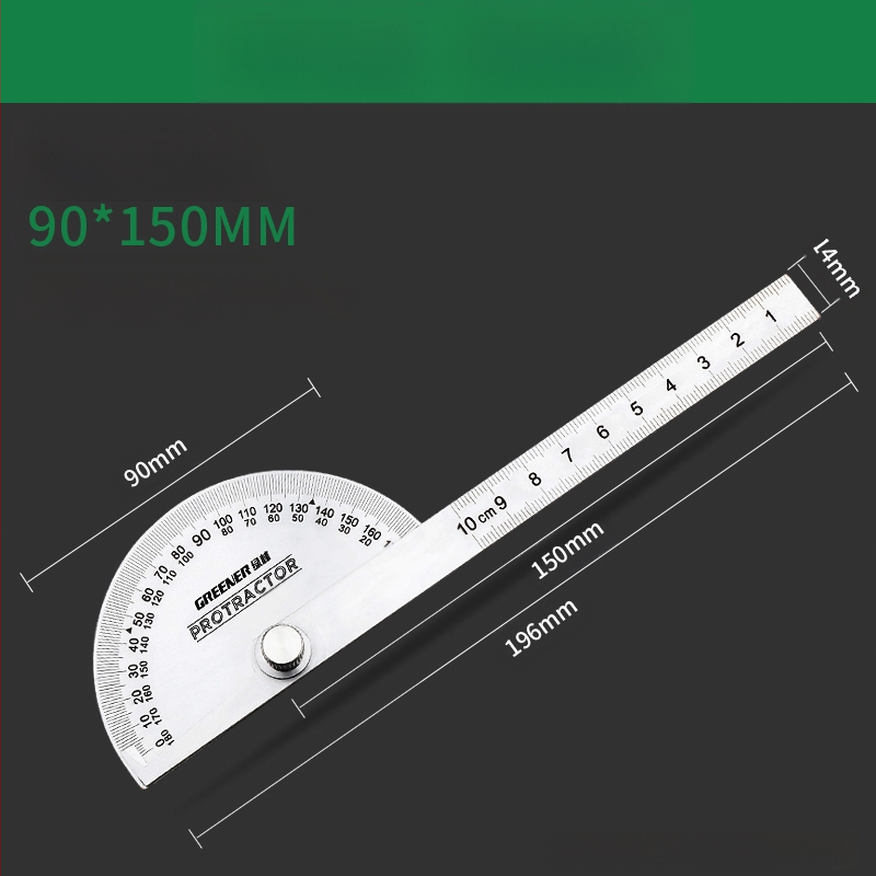 Неръждаема стомана – Регулируема ъгломерна линейка за дърводелство, висока прецизност