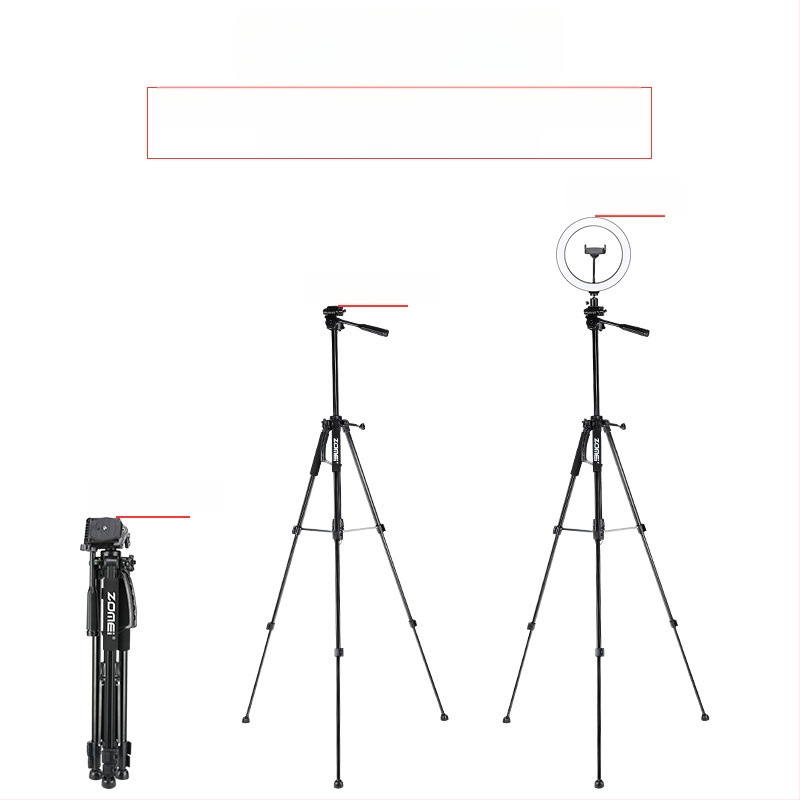 ZoMei statīvs ar 3D galvu, alumīnija sakausējums, 4 sadaļas kājas, slodze 2–5 kg, ātra atbrīvošanas plāksne