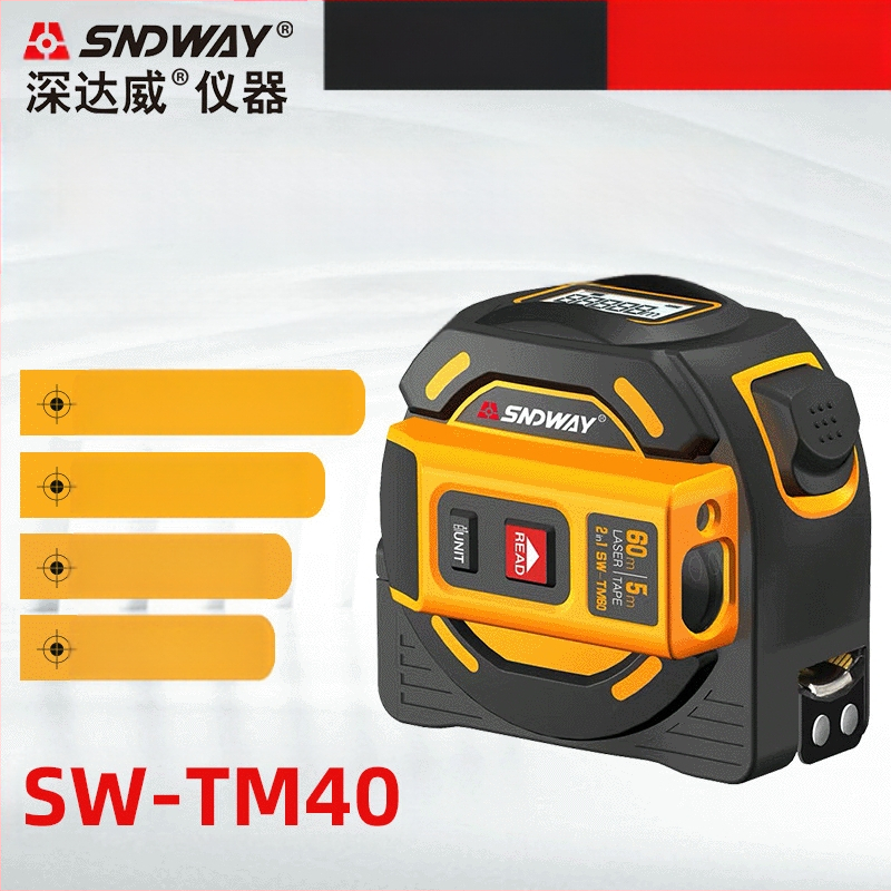 Laserski mjerač udaljenosti SW-TM60, serija SW-TM60, domet 40–60 m, točnost ±2, napajanje 1.5V AA×2