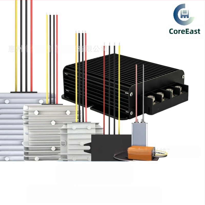 CoreEast DC-DC keitiklis: įvestis 20–72V, išvestis 12V, iki 60A, IP67 atsparus vandeniui, 95% efektyvumas, perjungimo maitinimo šaltinis