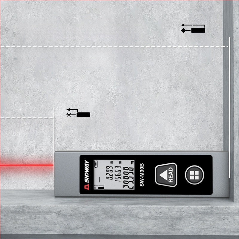 SW-M30A laserski mjerač udaljenosti, ručni infracrveni mjerni uređaj, raspon mjerenja 0,05–30 m, točnost ±5 mm + d×1/10000