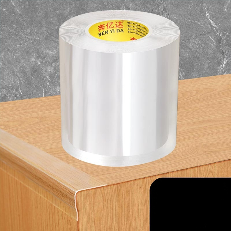 Ακρυλική ταινία προστασίας γωνίας τραπεζιού, μονόπλευρη νανοκολλητική, διαφανής, αδιάβροχη, χωρίς ραφές