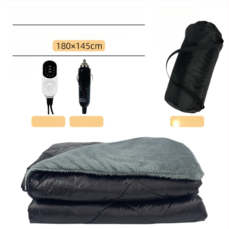 FEBORY 12V automobilių maitinimo elektrinė antklodė, sintetinis pluoštas, modelis TT-100x75-1x, vieno valdiklio, 72W