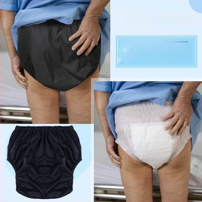 Suaugusiųjų sauskelnių kelnaitės, daugkartinio naudojimo, tylūs, vandeniui atsparios, TPU medžiaga, saugos lygis B, tinkamos suaugusiems