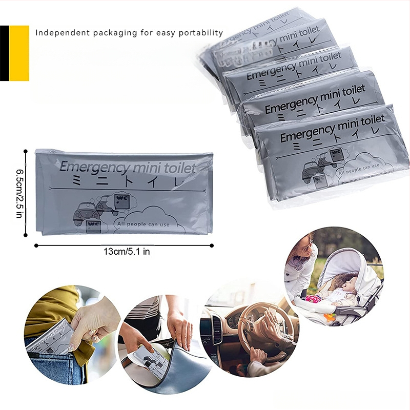 Автомобилна спешна уринна торбичка, преносима и еднократна, за мъже и жени, PE материал, капацитет 600–700 ml