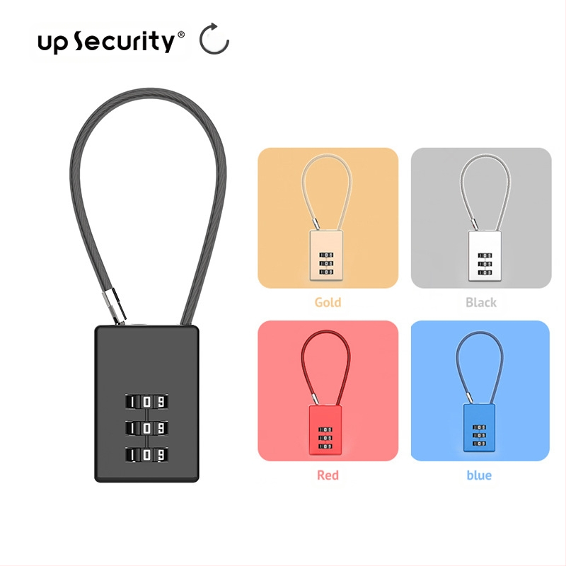 Srcolasti mehanički katanc s lozinkom 06U – cinkov legura, za školske torbe, prtljagu i torbe za teretanu; debljina zaključnog štapa 4 mm, razmak šipki 15 mm