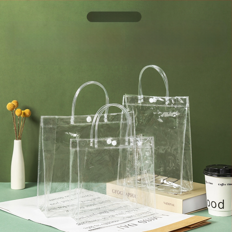 Skaidi PVC rankinė, Kemi prekės ženklas, dviejų sluoksnių pritaikoma tote rankinė dovanoms ir kosmetikos įpakavimui, logotipo pritaikymas