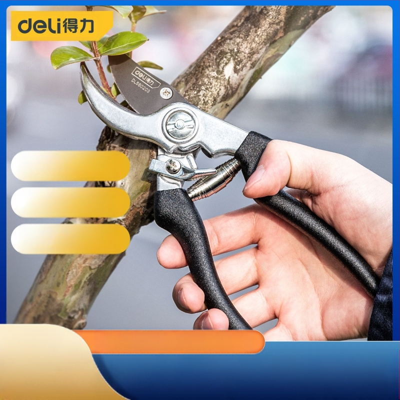 Deli ножици за подрязване със стоманени ножове SK-5, PP дръжки, за подрязване на клонки и плодни дървета