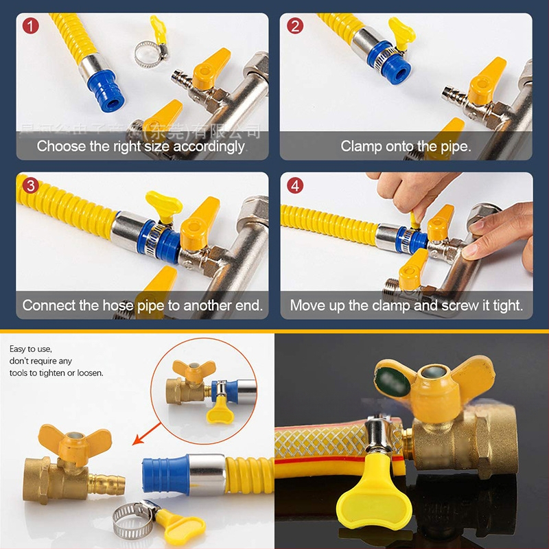 Stezaljka za crijeva od 201 nehrđajućeg čelika s ručkom – nominalni promjer 8–29 mm, promjer učvršćivanja 4–10 mm, za fiksiranje cijevi, Galaxy Valley