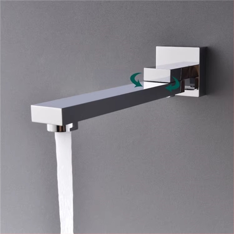 Rejtett réz csap a zuhanyhoz és mosdóhoz, menetes csatlakozás, 6 MPa, 1–80°C, modern stílus