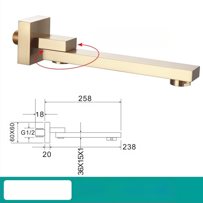 Rejtett réz csap a zuhanyhoz és mosdóhoz, menetes csatlakozás, 6 MPa, 1–80°C, modern stílus