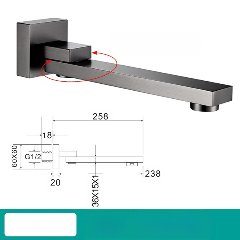 Rejtett réz csap a zuhanyhoz és mosdóhoz, menetes csatlakozás, 6 MPa, 1–80°C, modern stílus